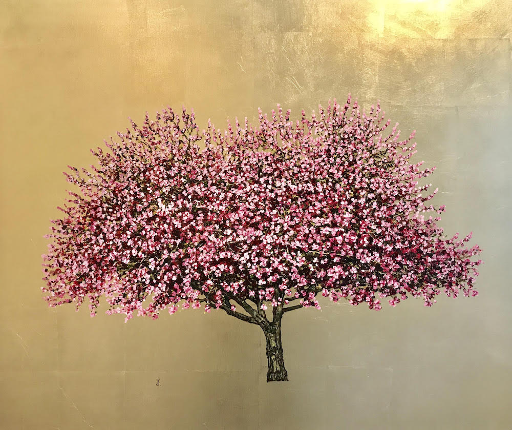 Oil on gold leaf